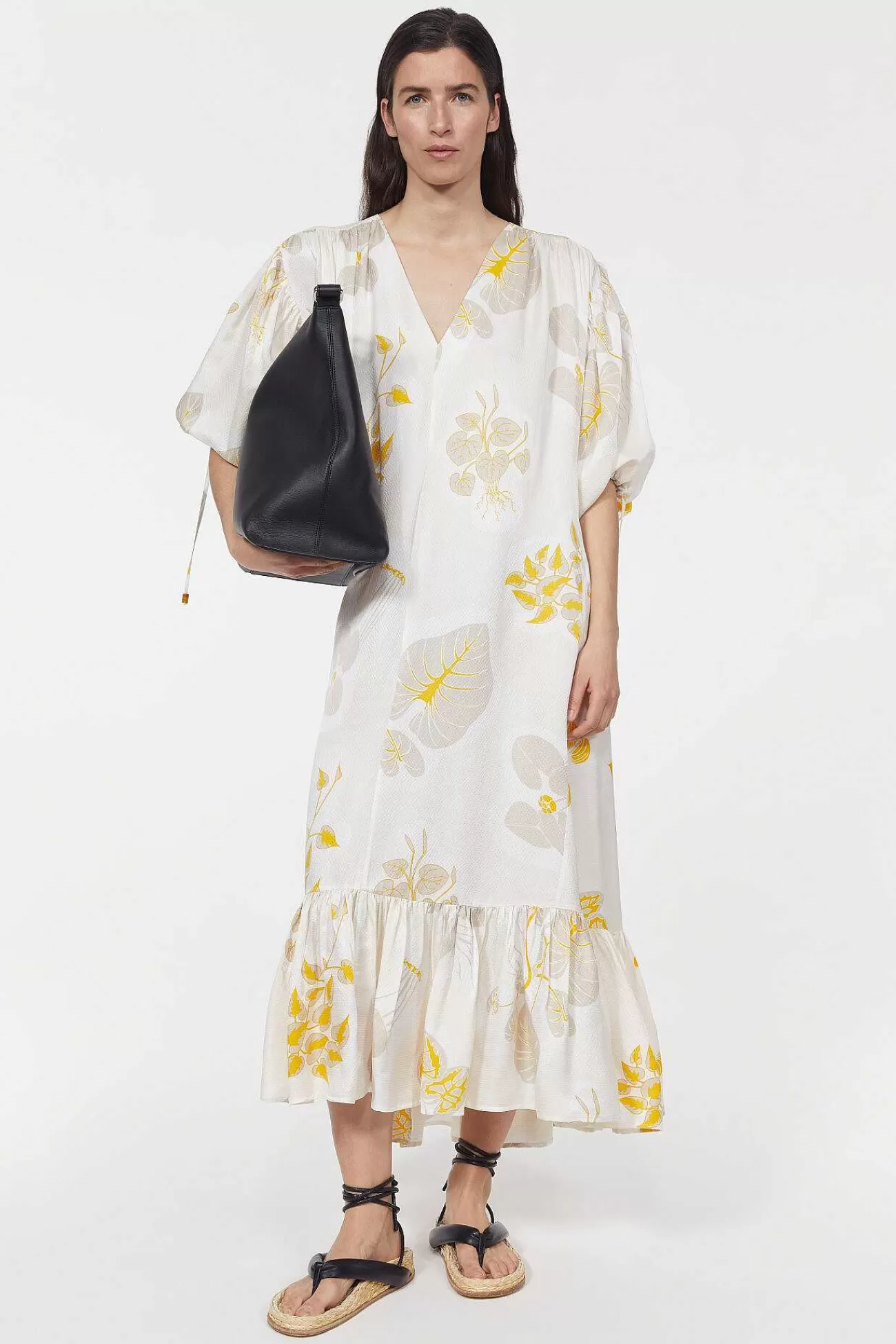 Rodebjer The Heartleaf Capsule-Dakota Leaf Hammered Dress