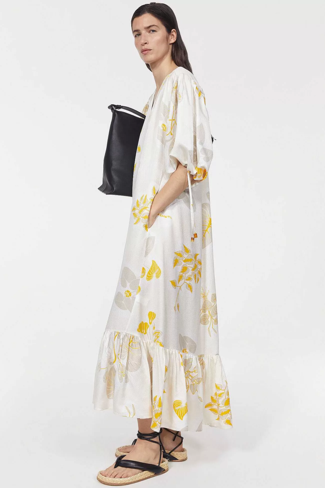 Rodebjer New Arrivals-Dakota Leaf Hammered Dress