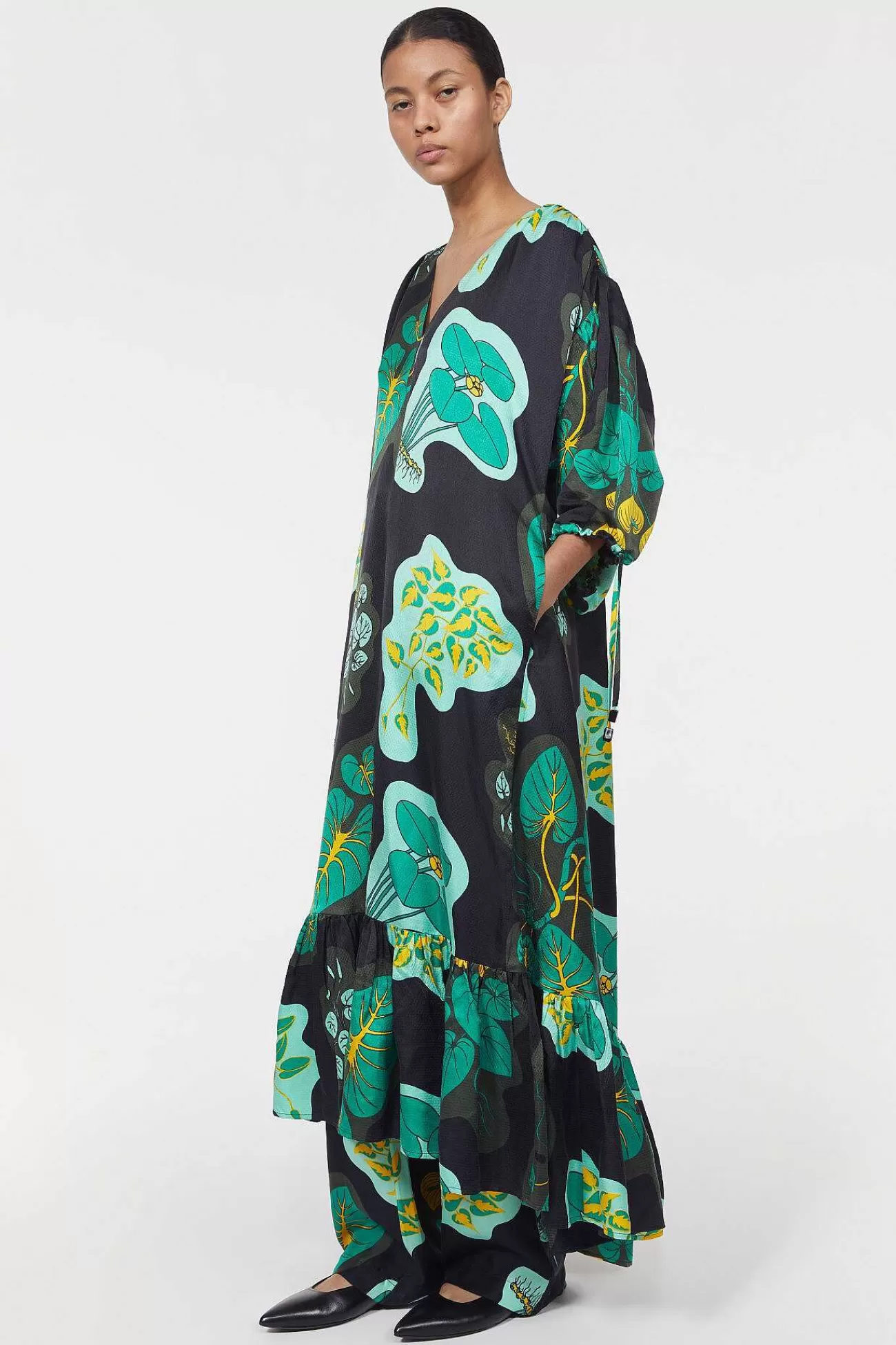 Rodebjer The Heartleaf Capsule-Dakota Leaf Hammered Dress