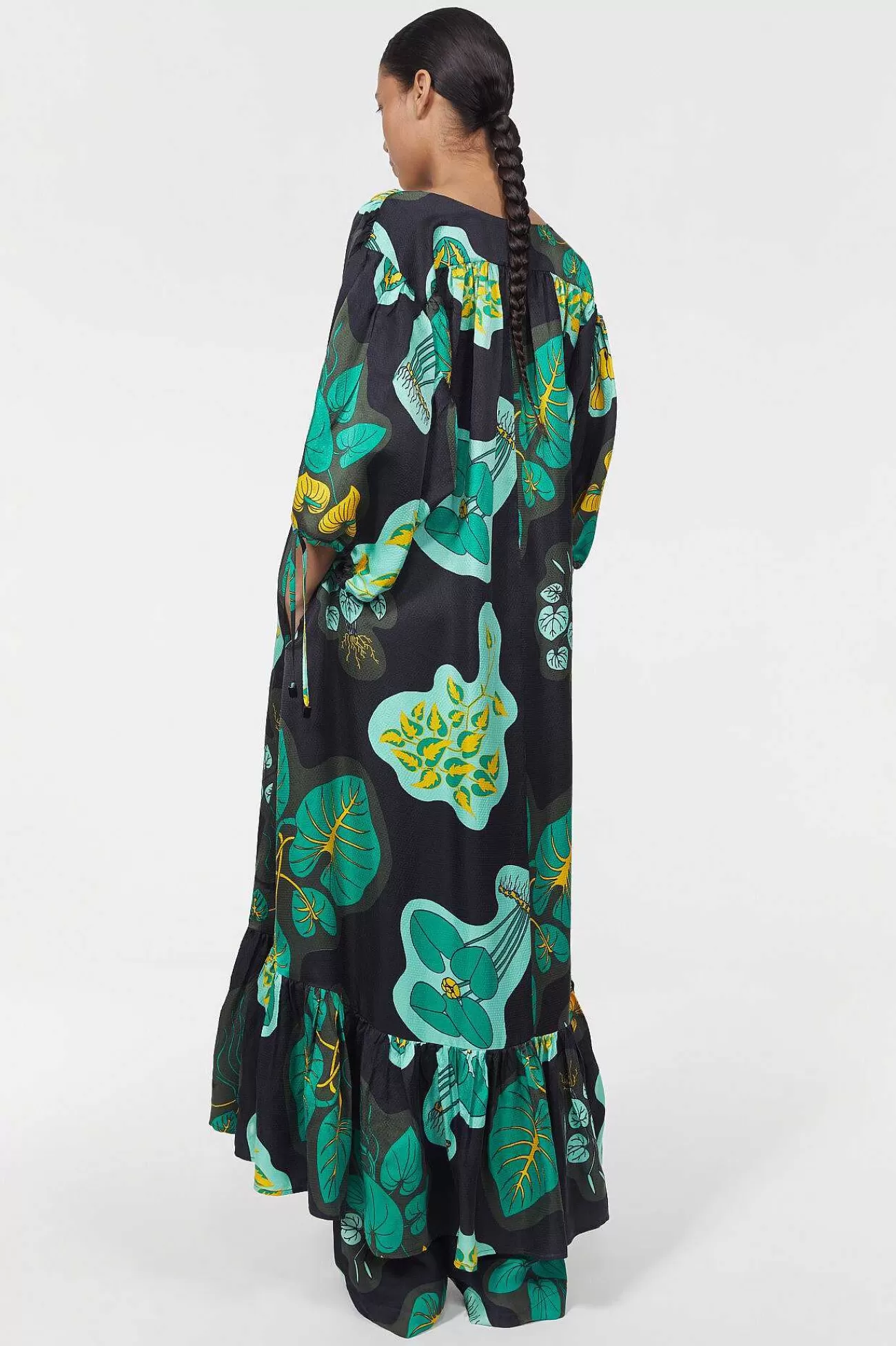 Rodebjer The Heartleaf Capsule-Dakota Leaf Hammered Dress