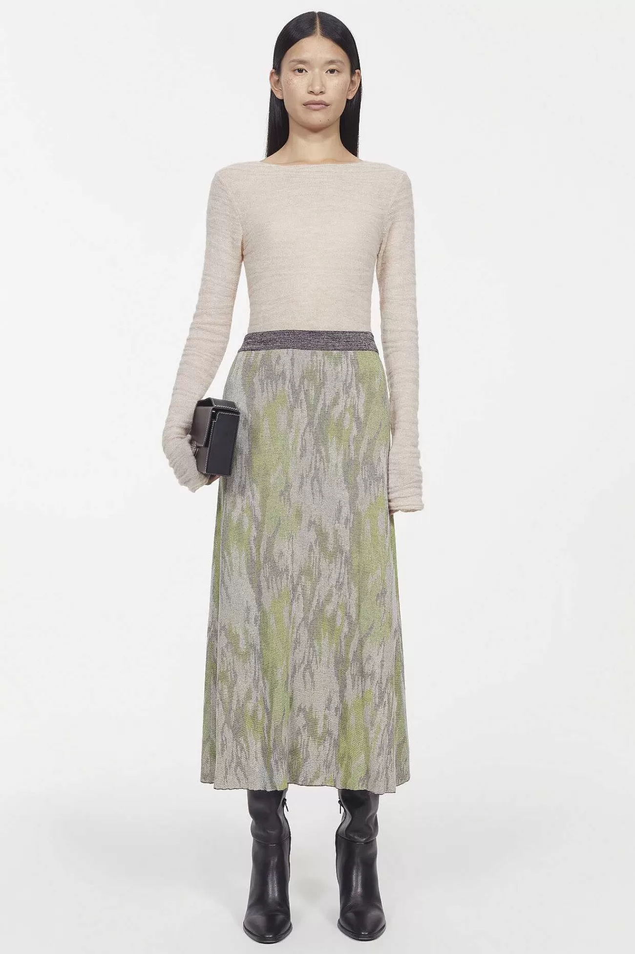 Rodebjer Knitwear-Flora Jaquard Knitted Skirt