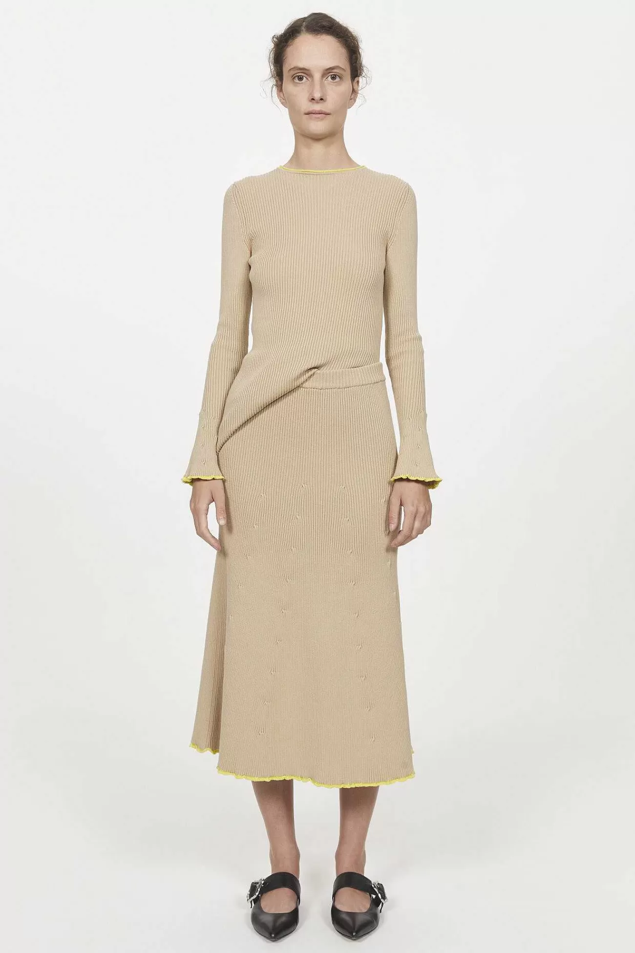 Rodebjer Skirts-Fly Rib Knitted Skirt