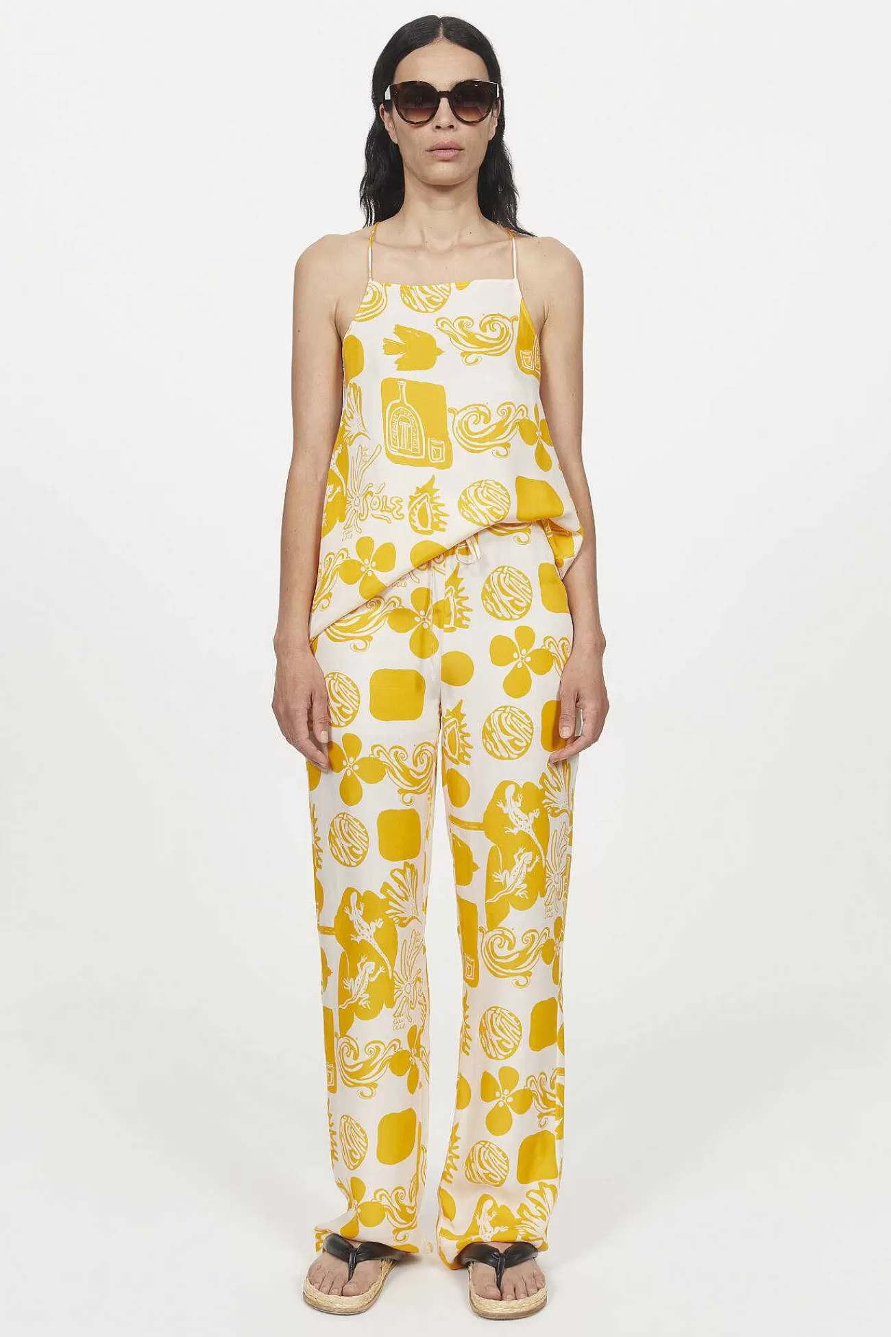 Rodebjer Trousers-Lunara Print Pants