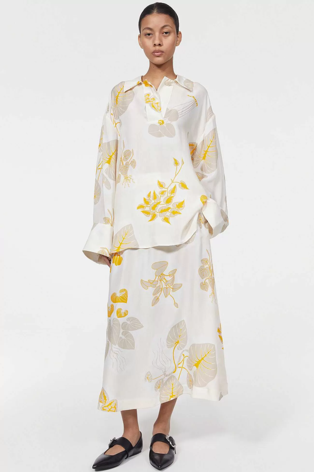 Rodebjer New Arrivals-Sunshine Leaf Shirt